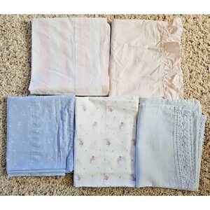 Simply Shabby Chic Pillowcases Lot 5 Cottage Florals Cotton Pattern Layering Mix